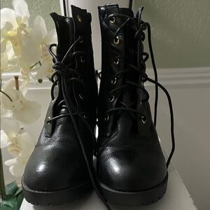 Steve Madden Black Combat Boots